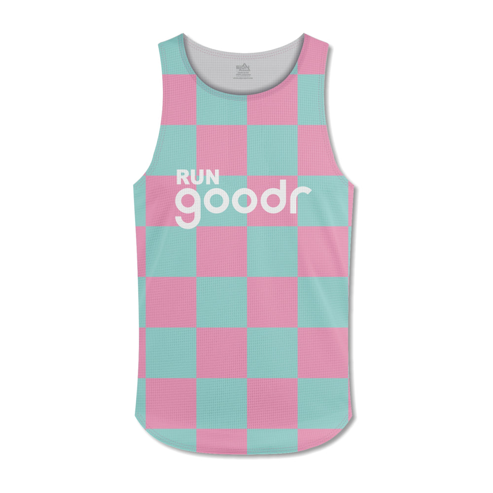 RUN Goodr Ternet Teal/Pink Singlet